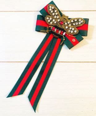 gucci brooch green|gucci ribbon brooch for sale.